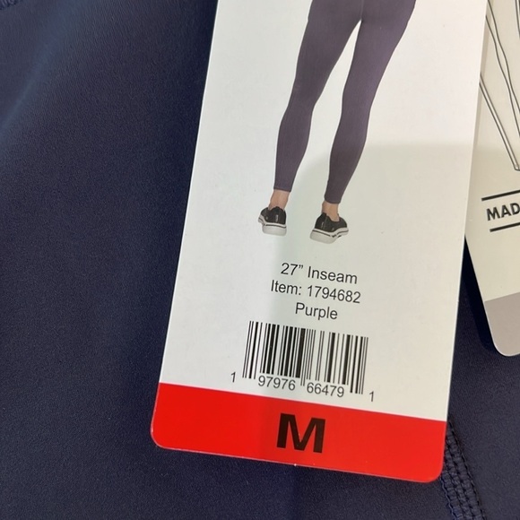 NWT Skechers Women's Go Walk High Waisted Purple Leggings Side Pockets Sz Medium - Picture 5 of 7